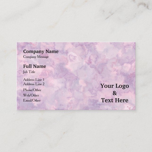 Personalisierte benutzerdefinierte Logos und Texte Visitenkarte (Vorderseite)