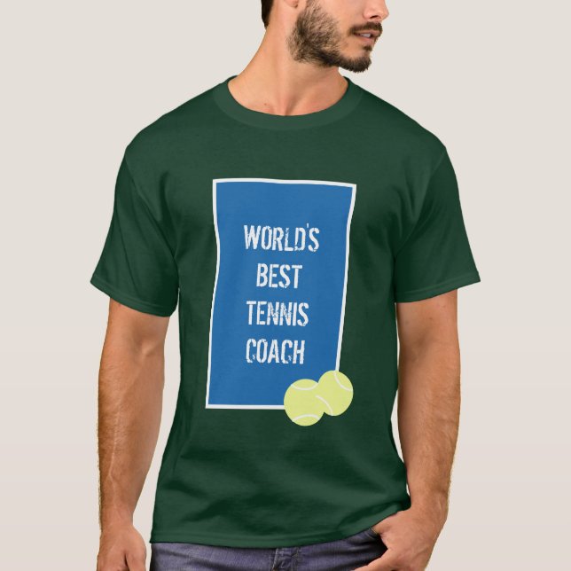Personalisierte benutzerdefinierte Message-Tennis- T-Shirt (Vorderseite)