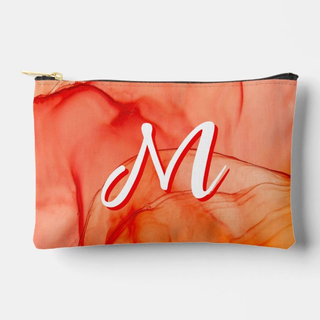 Personalisierte benutzerdefinierte Monogramm-Make- Zubehörtasche (Vorderseite)