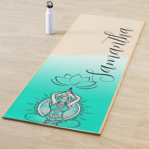 Personalisierte benutzerdefinierte Name Boho-Medit Yogamatte