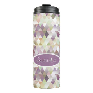 Personalisierte benutzerdefinierte pastellviolette thermosbecher