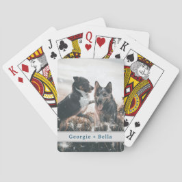 Personalisierte benutzerdefinierte Pet-Foto-Namen  Spielkarten