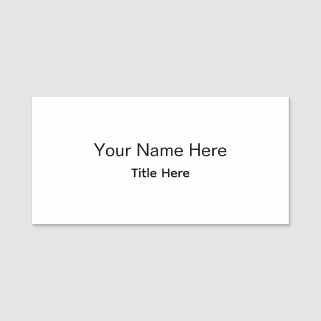 Personalisierte benutzerdefinierte professionelle  namensschild (Vorderseite)