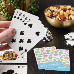 Personalisierte benutzerdefinierte Retro-Blumenkun Spielkarten