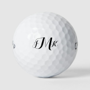 Personalisierte benutzerdefinierte Skriptmonogramm Golfball