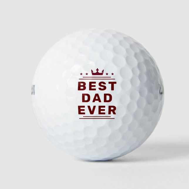 Personalisierte benutzerdefinierte Vater Vathers D Golfball (Vorderseite)