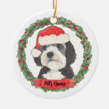Personalisierte Bernedoodle-Weihnachtsmannmütze We