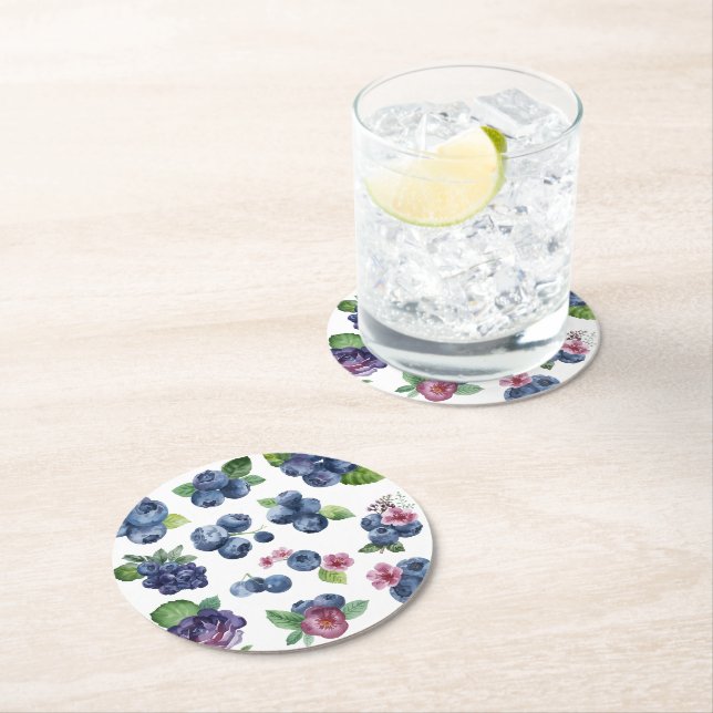 Personalisierte Berry Sweet  Runder Pappuntersetzer (Vor Ort)