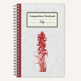 Personalisierte Besetzung der Schneeanlage Blume Notizbuch