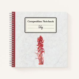 Personalisierte Besetzung der Schneeanlage Blume Notizbuch