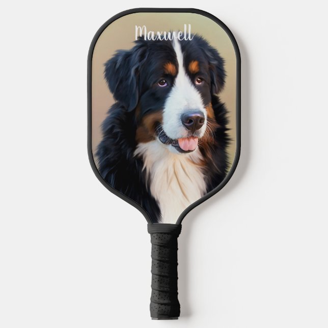 Personalisierte Besitzer von Fotos für Haustiere Pickleball Schläger (Vorderseite)