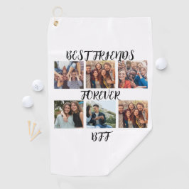 Personalisierte "Best Friends Forever"-Fotovorlage Golfhandtuch