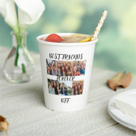 Personalisierte "Best Friends Forever"-Fotovorlage Pappbecher