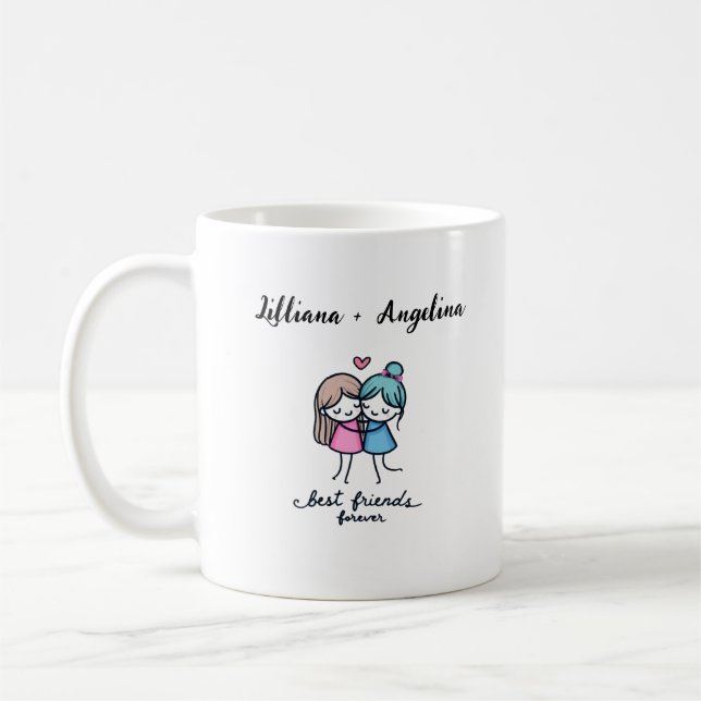 Personalisierte Best Friends Forever Tasse - Benut (Links)