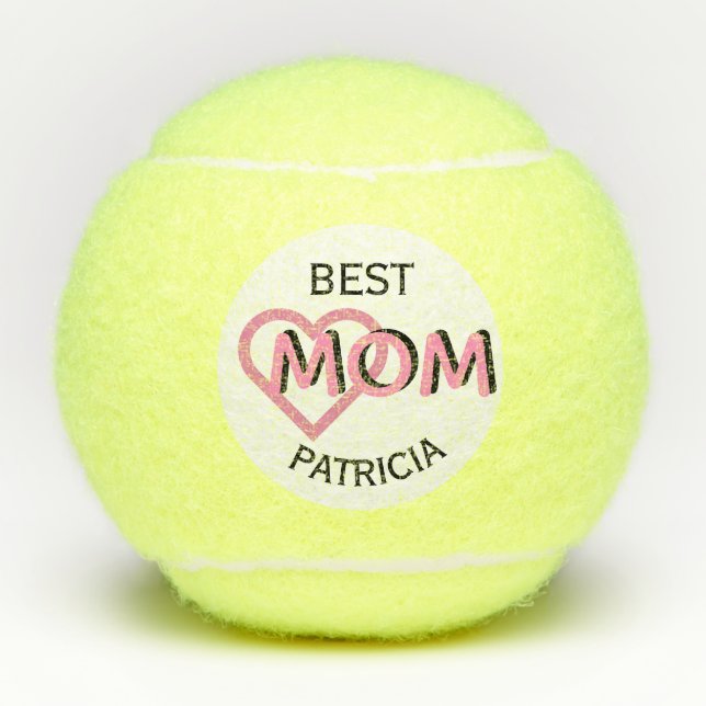 Personalisierte Best Mama Custom Tennisbälle (Vorderseite)