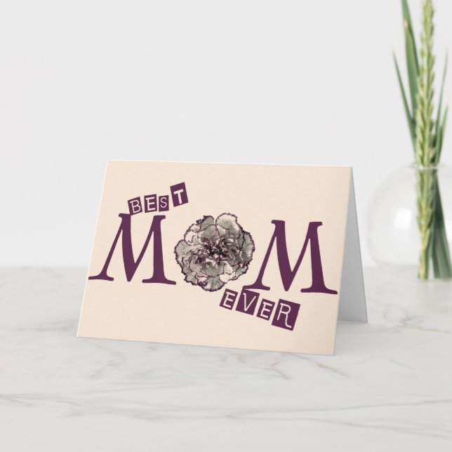 Personalisierte "Best Mama Ever" Cool einzigartig Karte (Vorderseite)