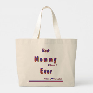 Personalisierte BEST-MAMA JE 10 Script Jumbo Stoffbeutel