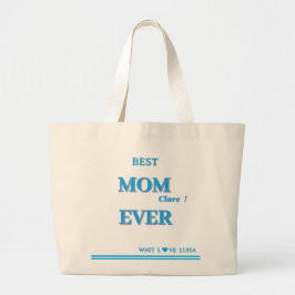 Personalisierte BEST-MAMA JE 4 Script Jumbo Stoffbeutel