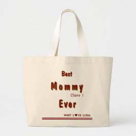 Personalisierte BEST-MAMA JE 7 Script Jumbo Stoffbeutel