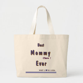 Personalisierte BEST-MAMA JE 9 Script Jumbo Stoffbeutel