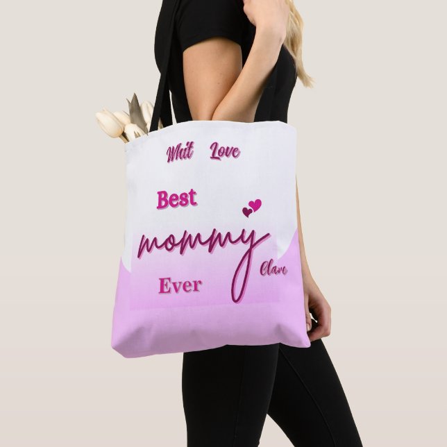Personalisierte BEST MAMA JE rosa und Rose B (Von Nahem)