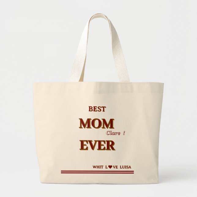 Personalisierte BEST-MAMA je Skript Jumbo Stoffbeutel (Vorne)