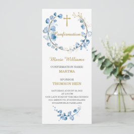 Personalisierte Bestätigungskarte Menükarte