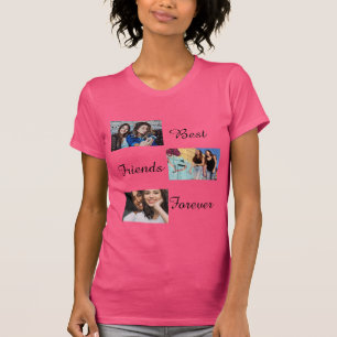 Personalisierte Beste Freunde für immer 3 Foto Co T-Shirt