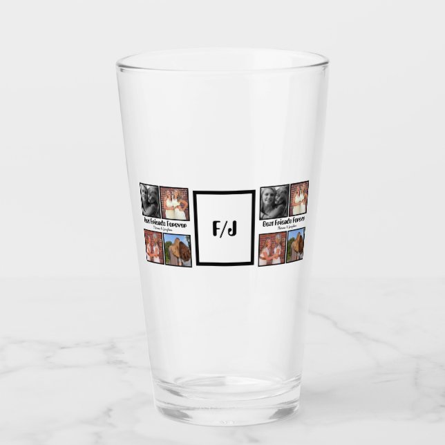 Personalisierte Beste Freunde für immer 4 Foto Col Glas (Vorderseite)