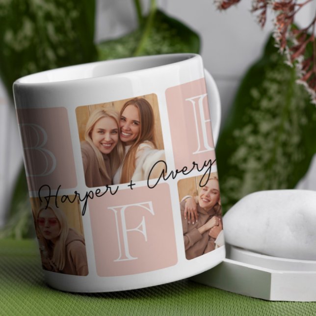 Personalisierte beste Freunde für immer 7 FotoColl Kaffeetasse (Von Creator hochgeladen)