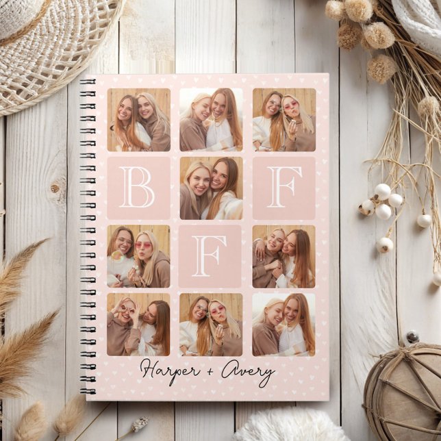 Personalisierte beste Freunde für immer 9 Fotomate Notizblock (Celebrate your unbreakable bond with this "Best Friends Forever" photo notebook! )