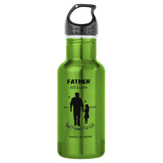 Personalisierte beste Freunde von Vater und Tochte Edelstahlflasche