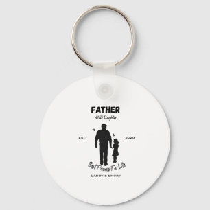 Personalisierte beste Freunde von Vater und Tochte Schlüsselanhänger