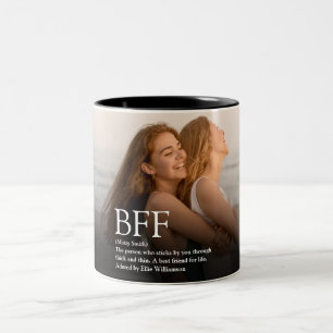 Personalisierte BESTE FREUNDIN Definition Best Fri Zweifarbige Tasse