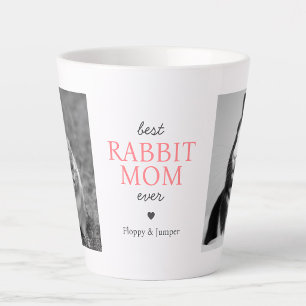 Personalisierte Beste-Hasen-Mama-aller-Zeiten 2-Fo Milchtasse