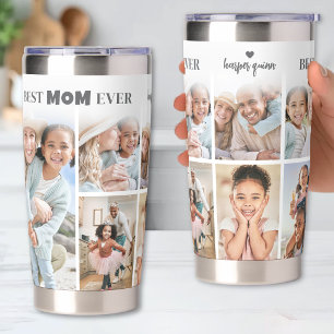 Personalisierte beste Mama Foto-Collage Mutter Thermobecher