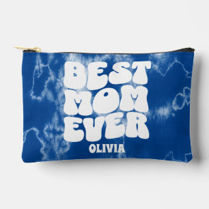 Personalisierte beste Mama je Blue Gefärbte Krawat Zubehörtasche