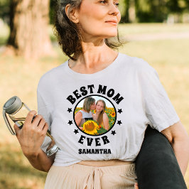 Personalisierte beste Mama je Foto Muttertag T-Shirt