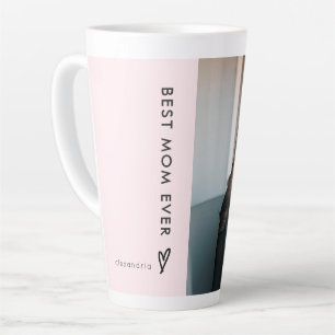 Personalisierte Beste Mama je Foto Tasse in Rosa