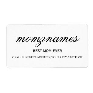 Personalisierte Beste Mama je Kalligrafiebezeichnu