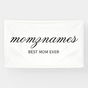 Personalisierte Beste Mama je Kalligrafiebezeichnu Banner