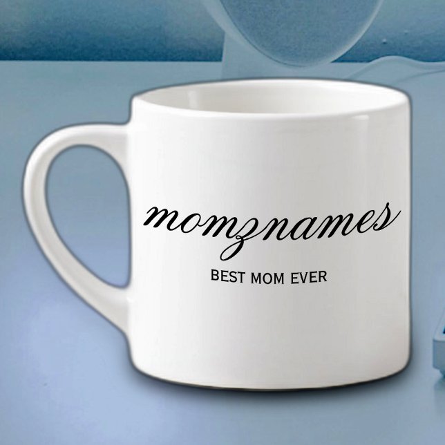 Personalisierte Beste Mama je Kalligrafiebezeichnu Espressotasse (Von Creator hochgeladen)