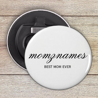 Personalisierte Beste Mama je Kalligrafiebezeichnu Flaschenöffner