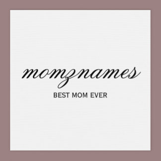 Personalisierte Beste Mama je Kalligrafiebezeichnu Foliendrucke