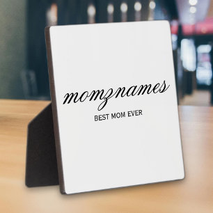 Personalisierte Beste Mama je Kalligrafiebezeichnu Fotoplatte