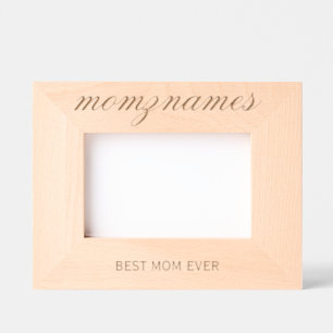 Personalisierte Beste Mama je Kalligrafiebezeichnu Geätzte Rahmen