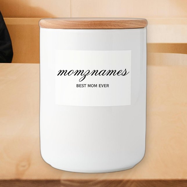 Personalisierte Beste Mama je Kalligrafiebezeichnu Lebensmitteletikett (Von Creator hochgeladen)