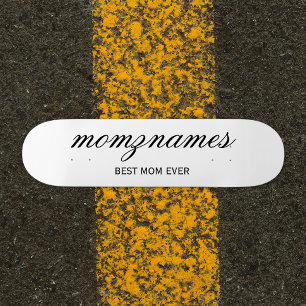 Personalisierte Beste Mama je Kalligrafiebezeichnu Skateboard
