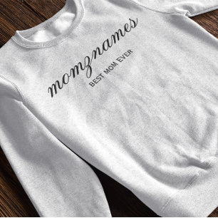Personalisierte Beste Mama je Kalligrafiebezeichnu Sweatshirt