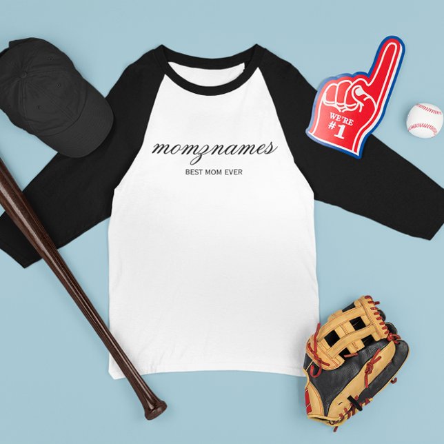 Personalisierte Beste Mama je Kalligrafiebezeichnu T-Shirt (Von Creator hochgeladen)